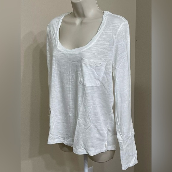 Social Standard by Sanctuary Women's White Scoop Neck Long Sleeve T-Shirt s S - Picture 4 of 10
